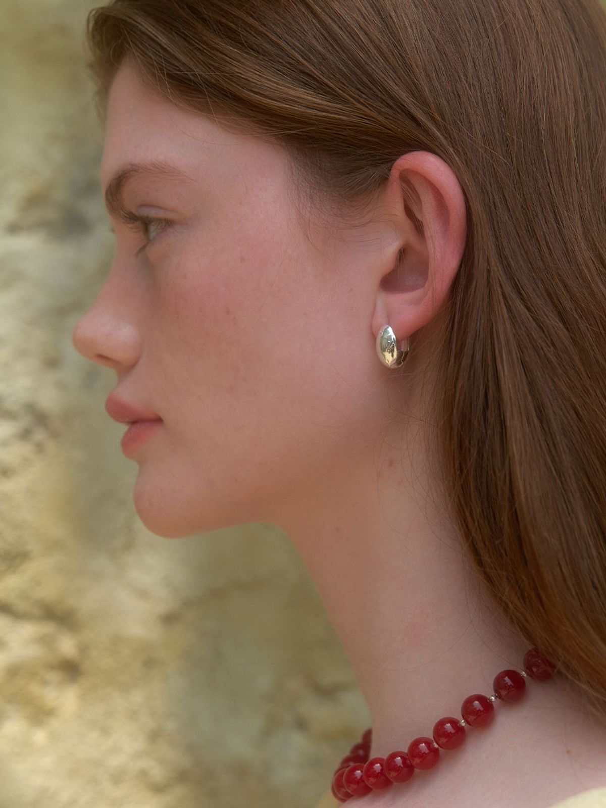 러브미몬스터(LOVE ME MONSTER) [Silver] Bold Egg Earrings (L242MER050)