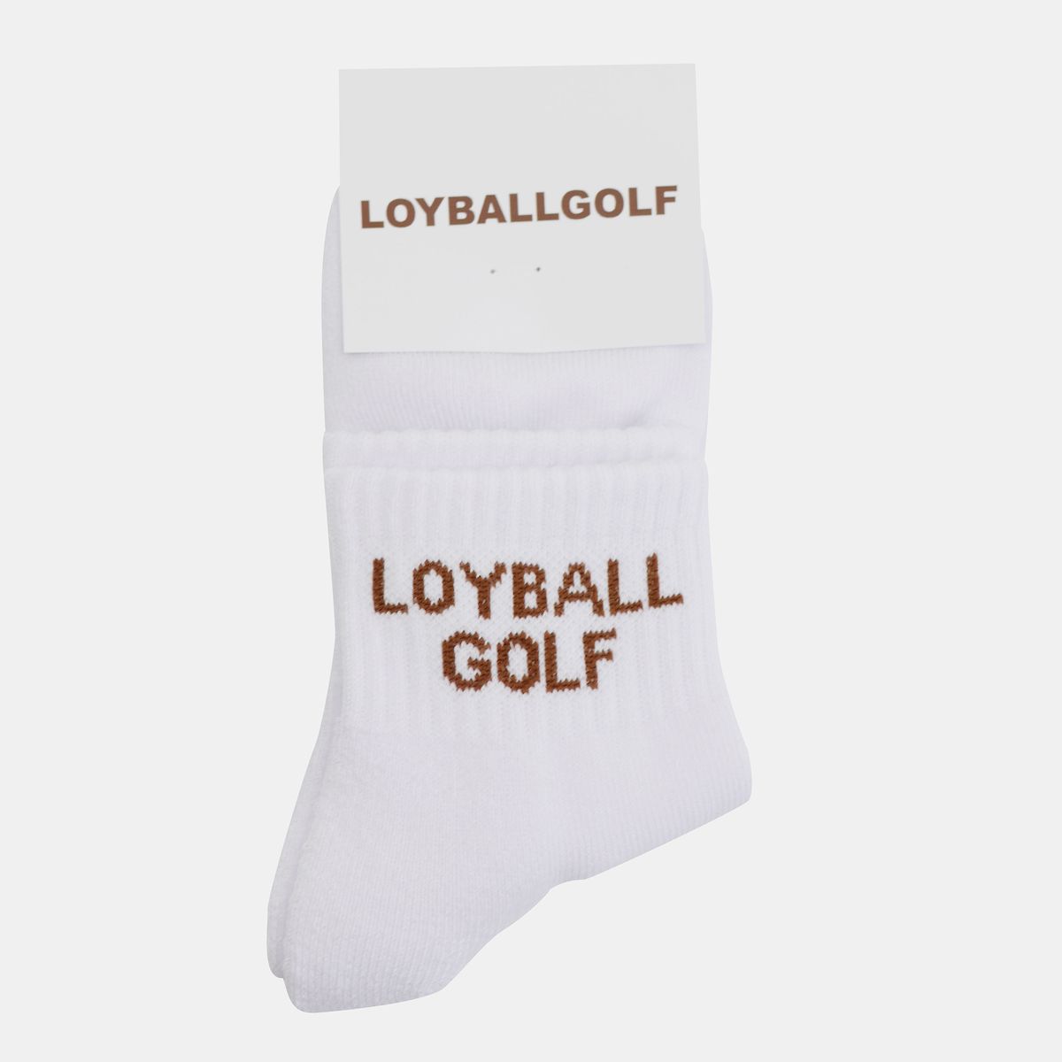 로이볼 골프(LOYBALLGOLF) Low Cut Socks Man - Brown Logo