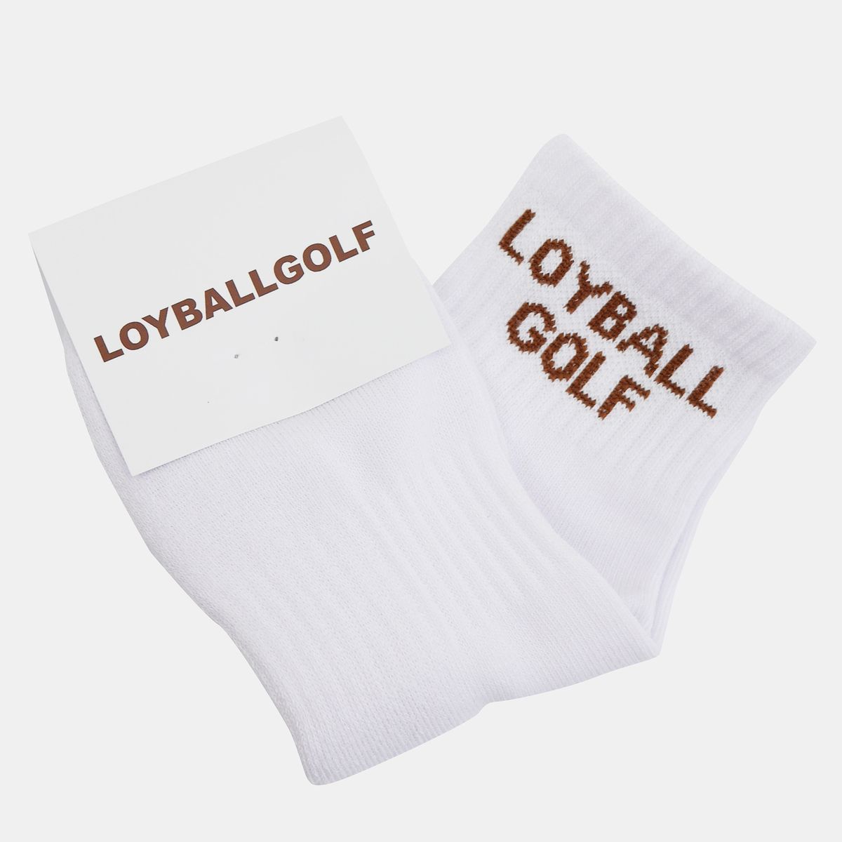 로이볼 골프(LOYBALLGOLF) Low Cut Socks Woman - Brown Logo