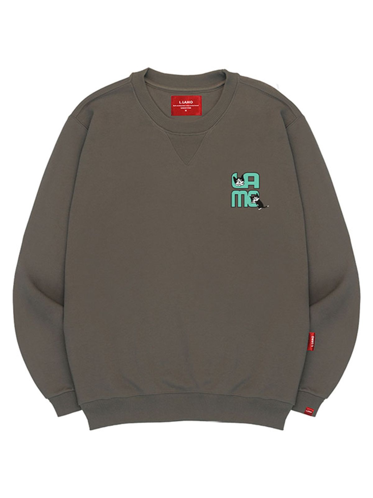 엘라모(LLAMO) 담장고양이 맨투맨 남녀공용 빅사이즈 S~4XL