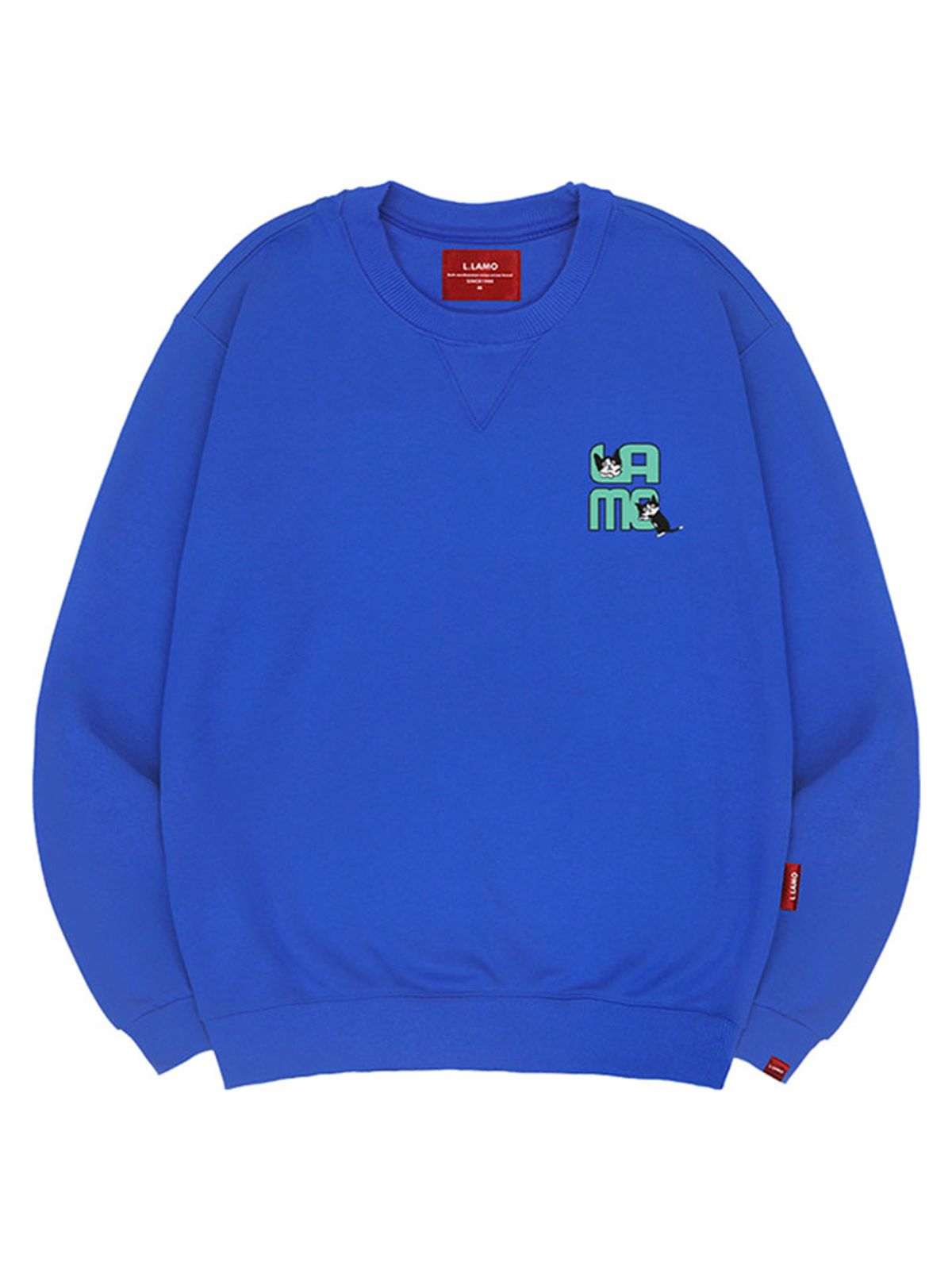 엘라모(LLAMO) 담장고양이 맨투맨 남녀공용 빅사이즈 S~4XL