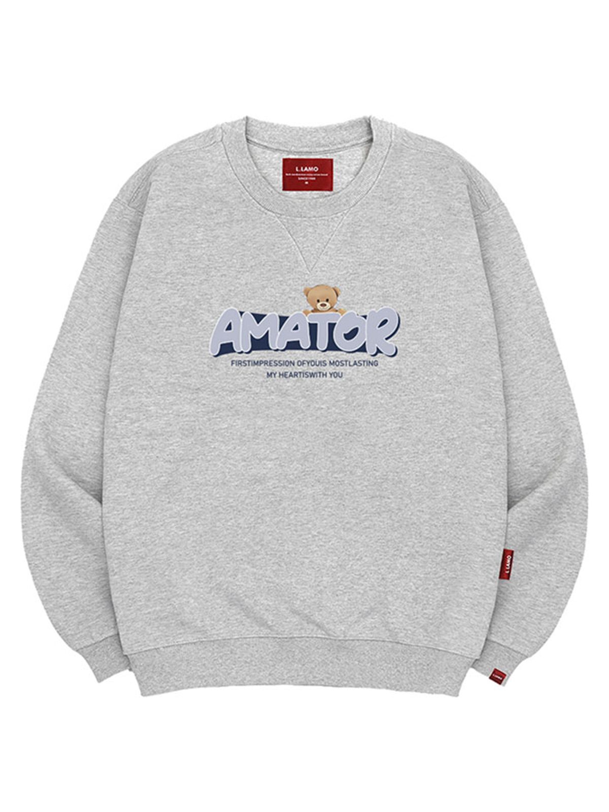 엘라모(LLAMO) 아마토르 맨투맨 남녀공용 빅사이즈 S~4XL
