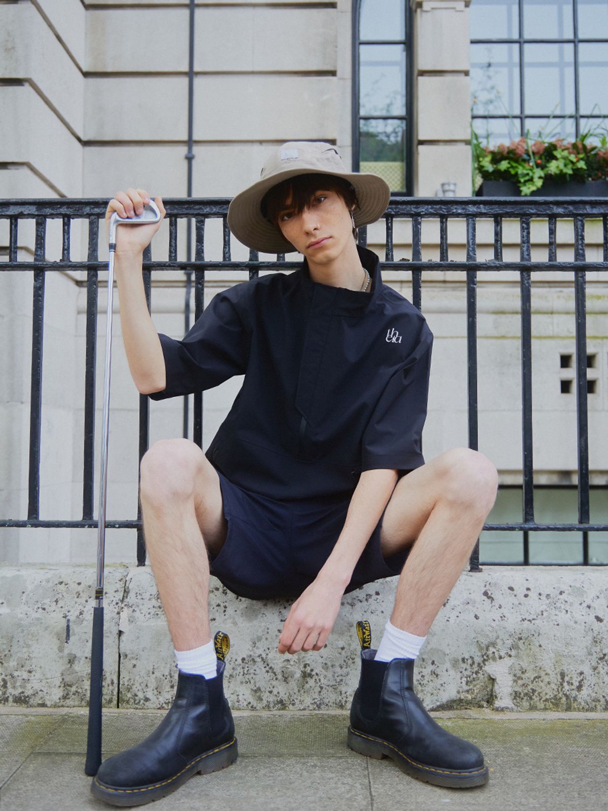 테이아(THEIA) 남녀공용 레인아노락 블랙