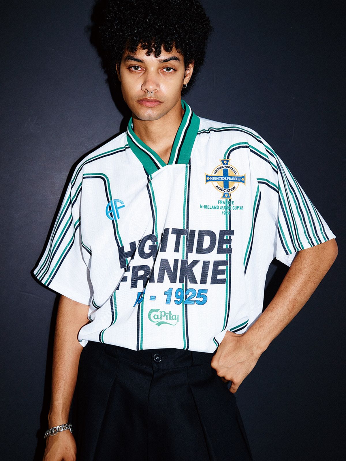하이타이드 프랭키(HIGHTIDEFRANKIE) FRANKIE FC JERSEY TSHIRT WHITE