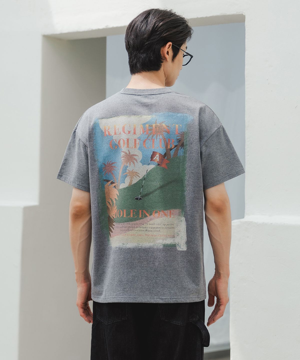 앨빈클로(ALVINCLO) [피치]REGIMENT GOLF CLUB 오버핏 반팔티 AST4577 (3 COLOR)