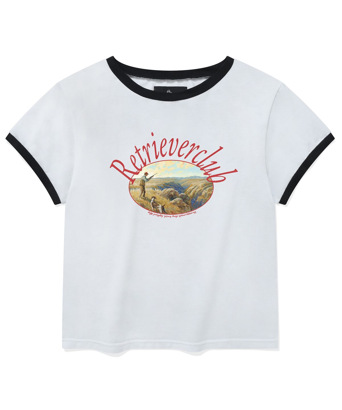 리트리버클럽(RETRIEVER CLUB) PAINTING RINGER TEE [WHITE]