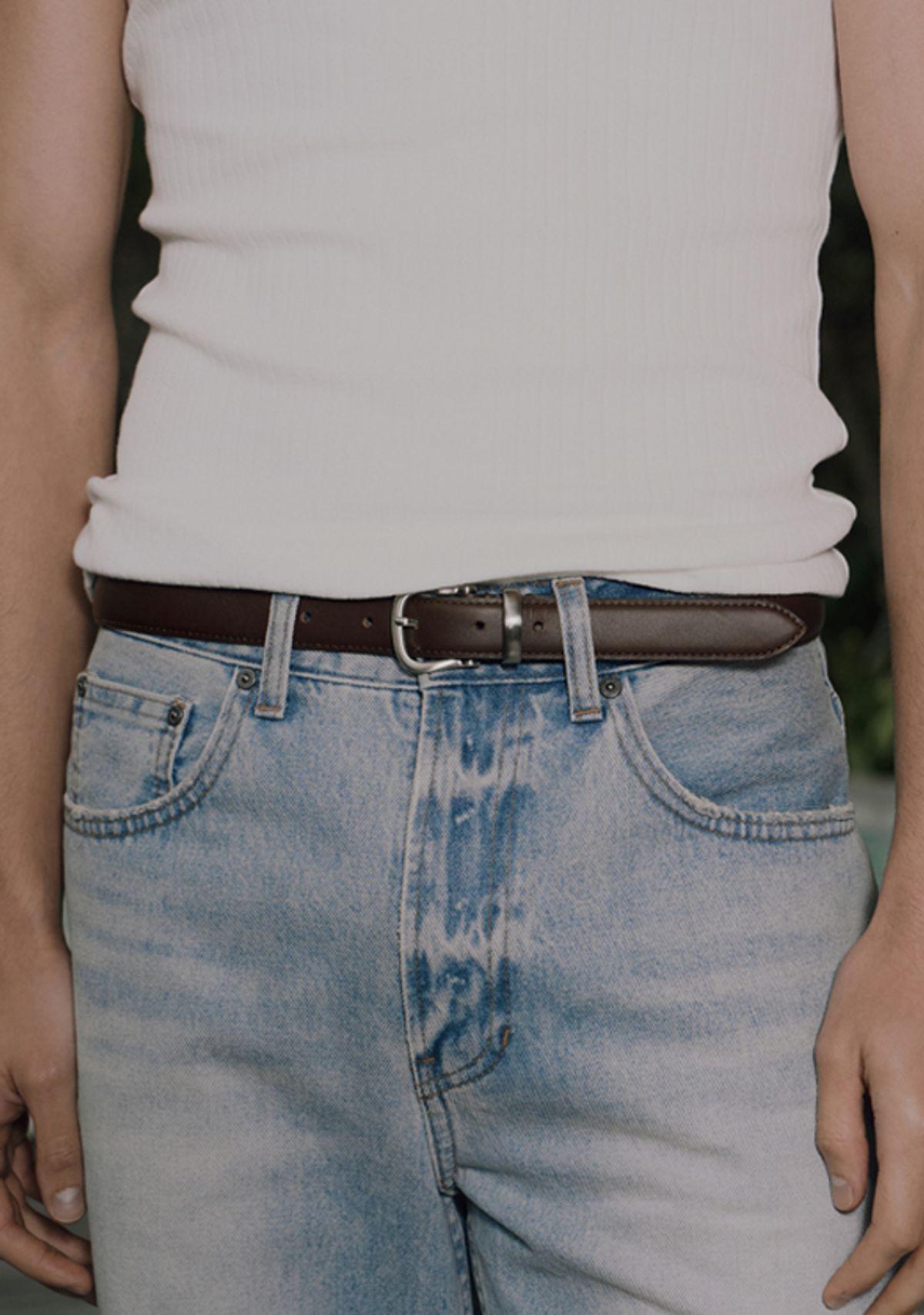 세비지(SAVAGE) 370 Leather Belt - Brown