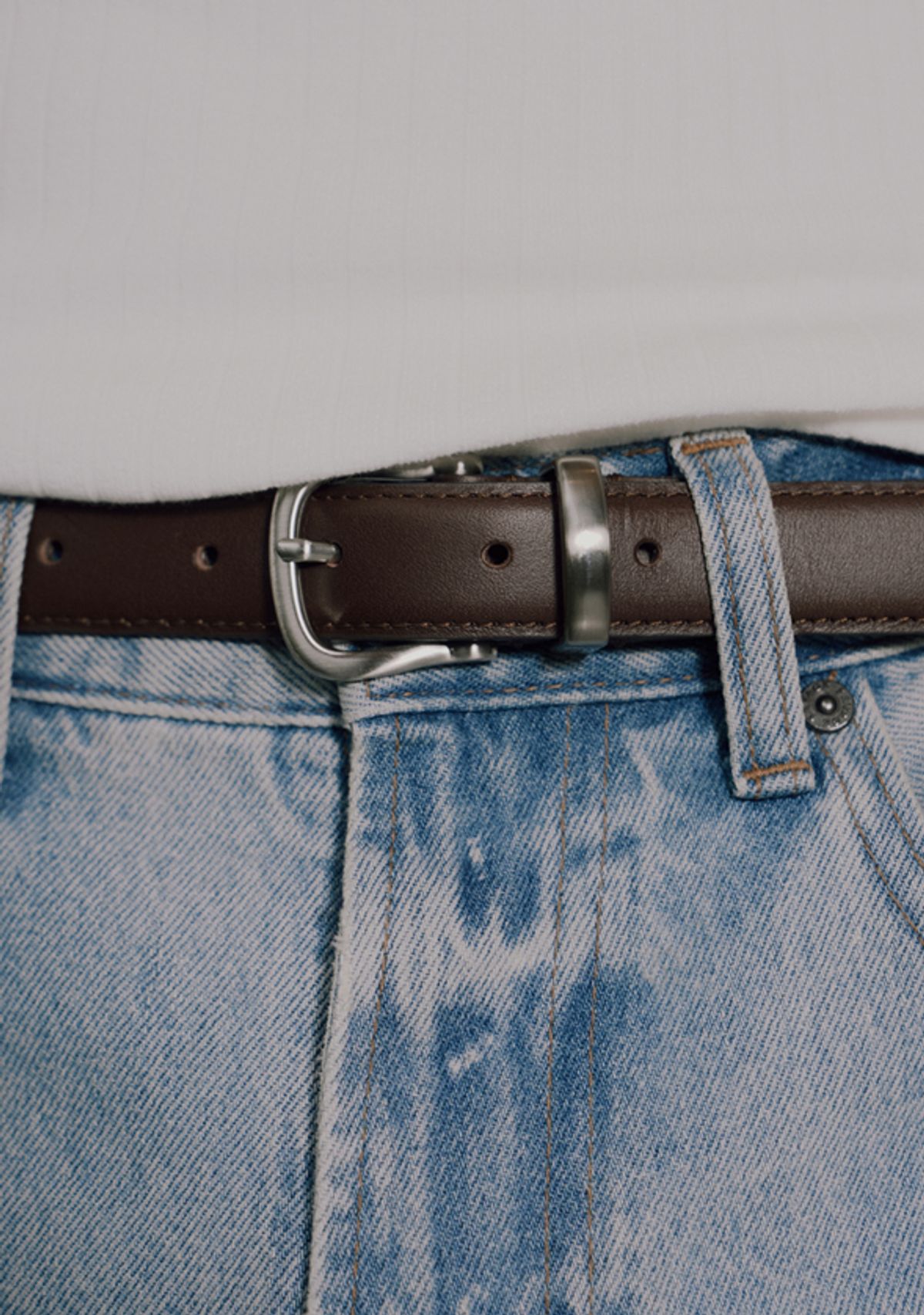 세비지(SAVAGE) 370 Leather Belt - Brown