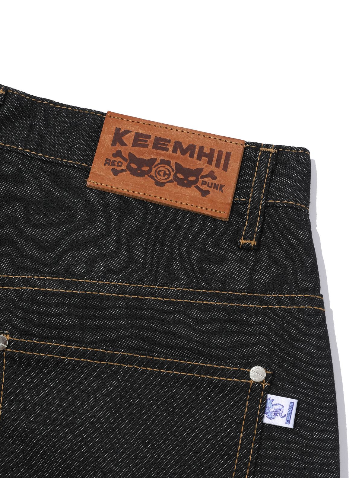 킴히(KEEMHII) 파이어 드래곤 데님 팬츠 - [딥 인디고]