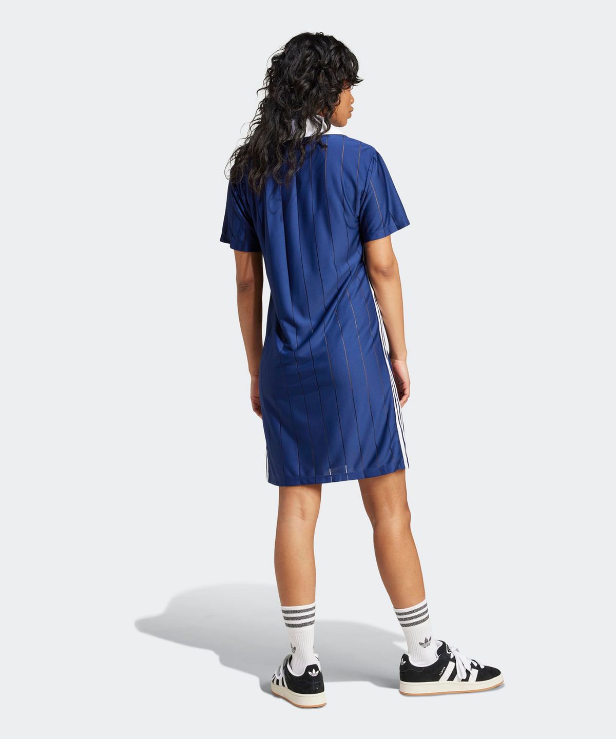 아디다스(ADIDAS) 3S 핀스트라이프 드레스 - 다크블루 / IX5509