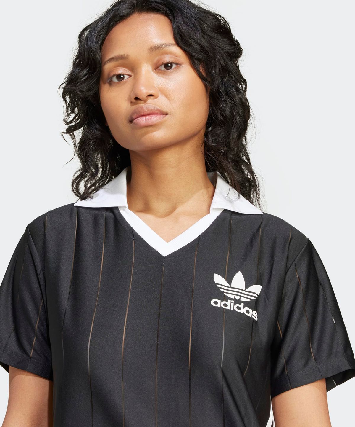 아디다스(ADIDAS) 3S 핀스트라이프 드레스 - 블랙 / IX5510