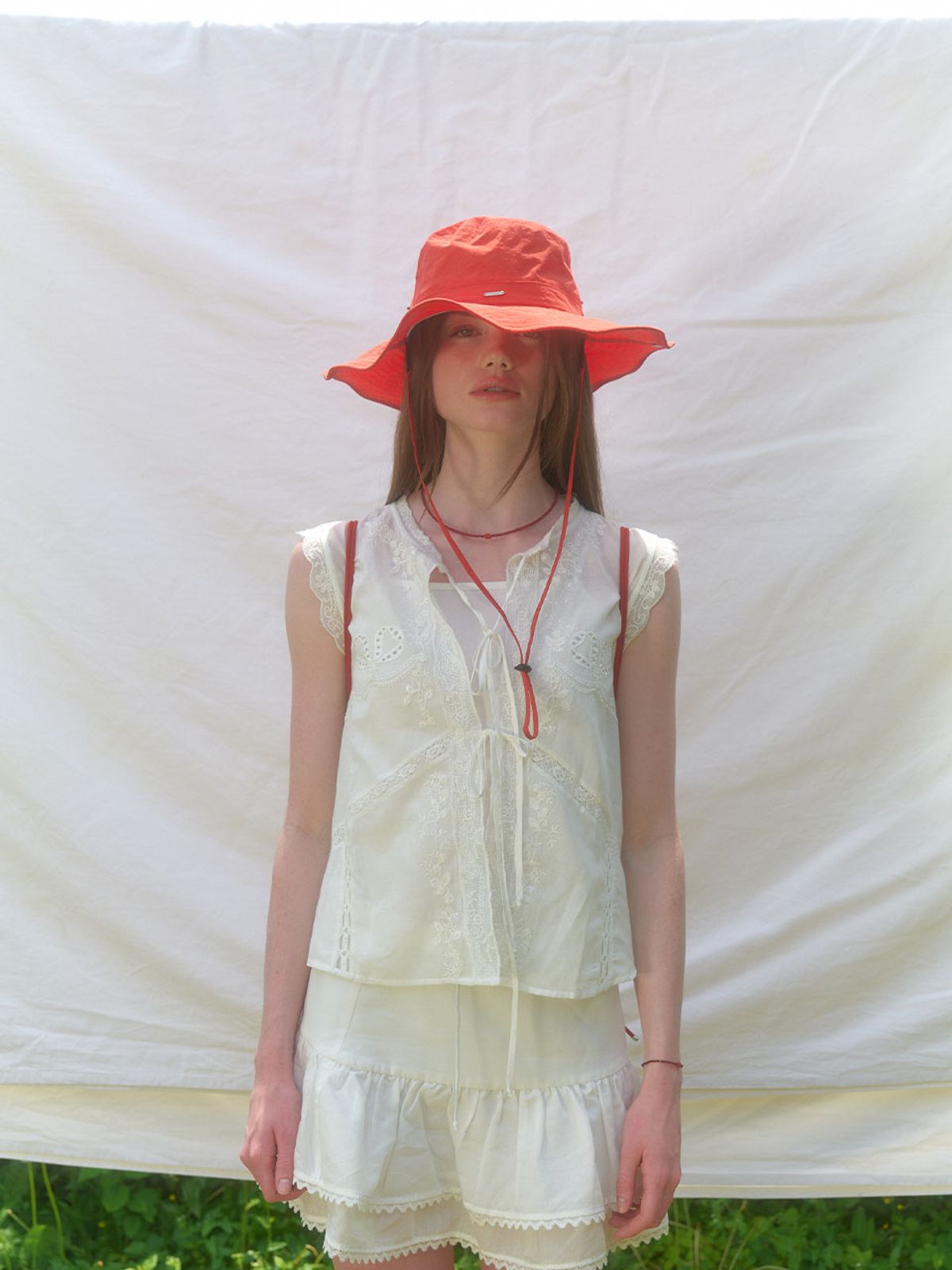 러브미몬스터(LOVE ME MONSTER) Ocean Bucket Hat_Red (L242MCP020)