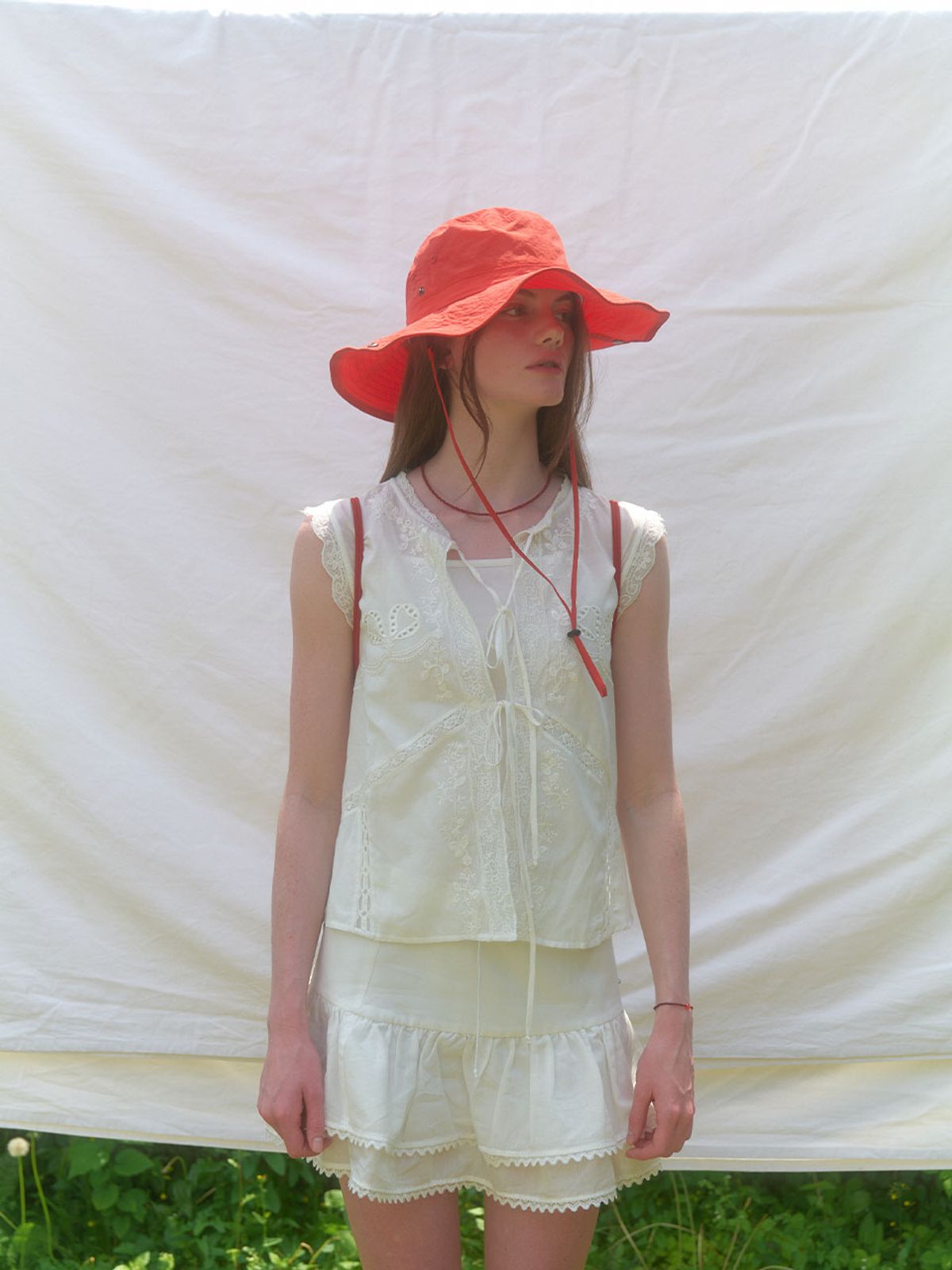 러브미몬스터(LOVE ME MONSTER) Ocean Bucket Hat_Red (L242MCP020)