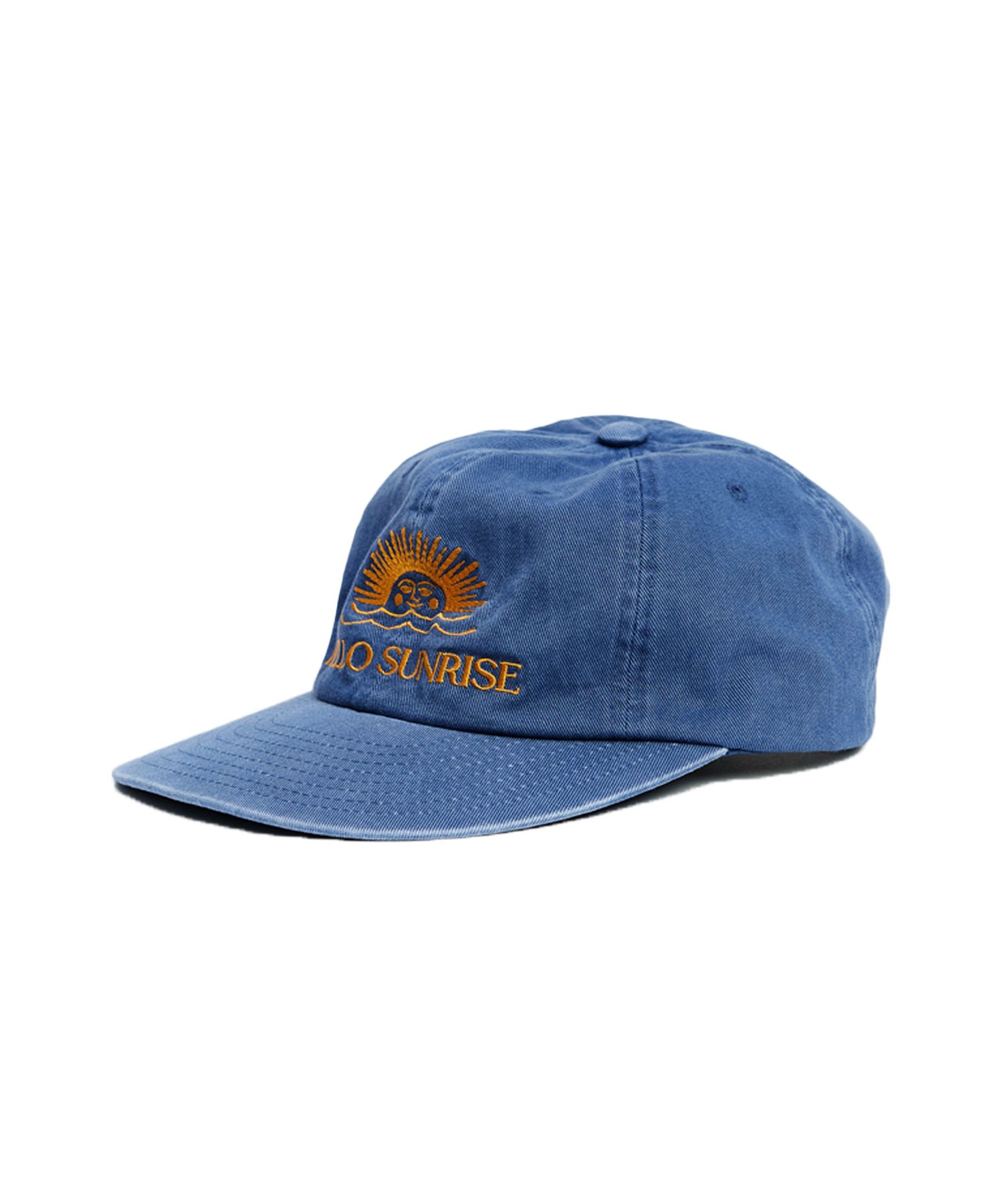 MUSINSA | HELLO SUNRISE Washed OG Logo 6panel Cap_Ocean Blue