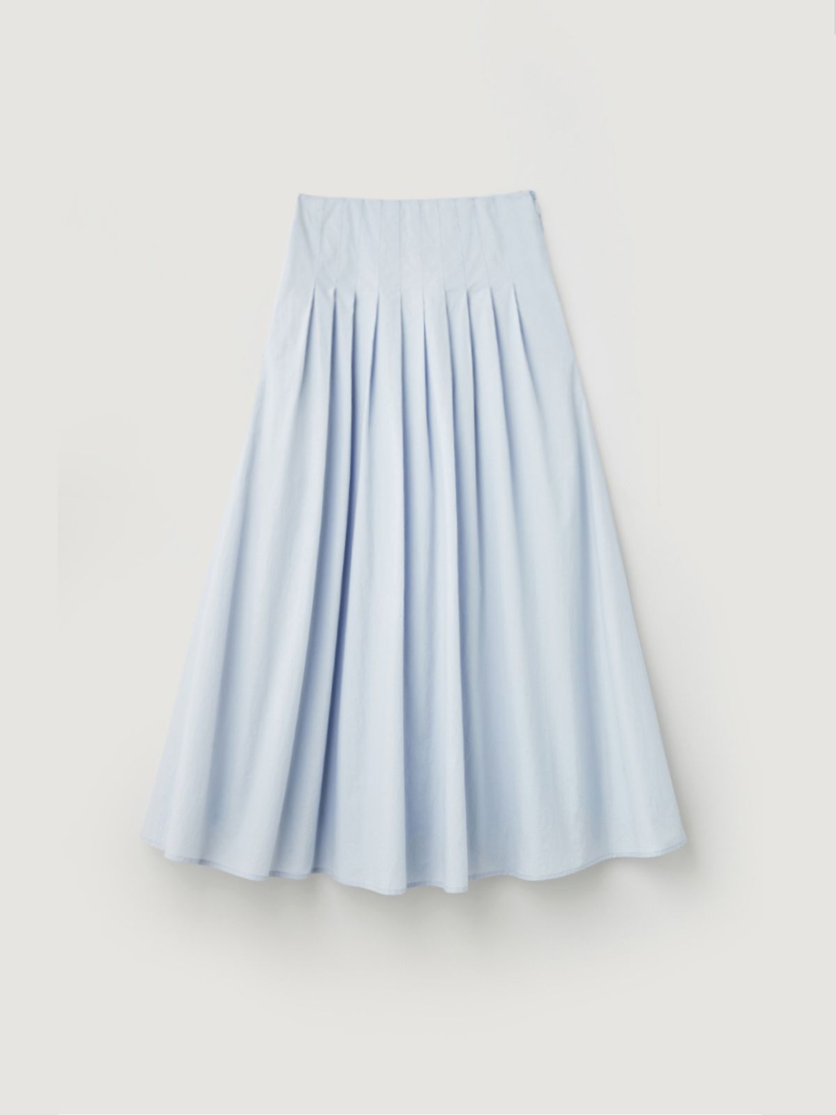 비뮤즈맨션(BEMUSE MANSION) Tuck pleats long skirt - Light blue