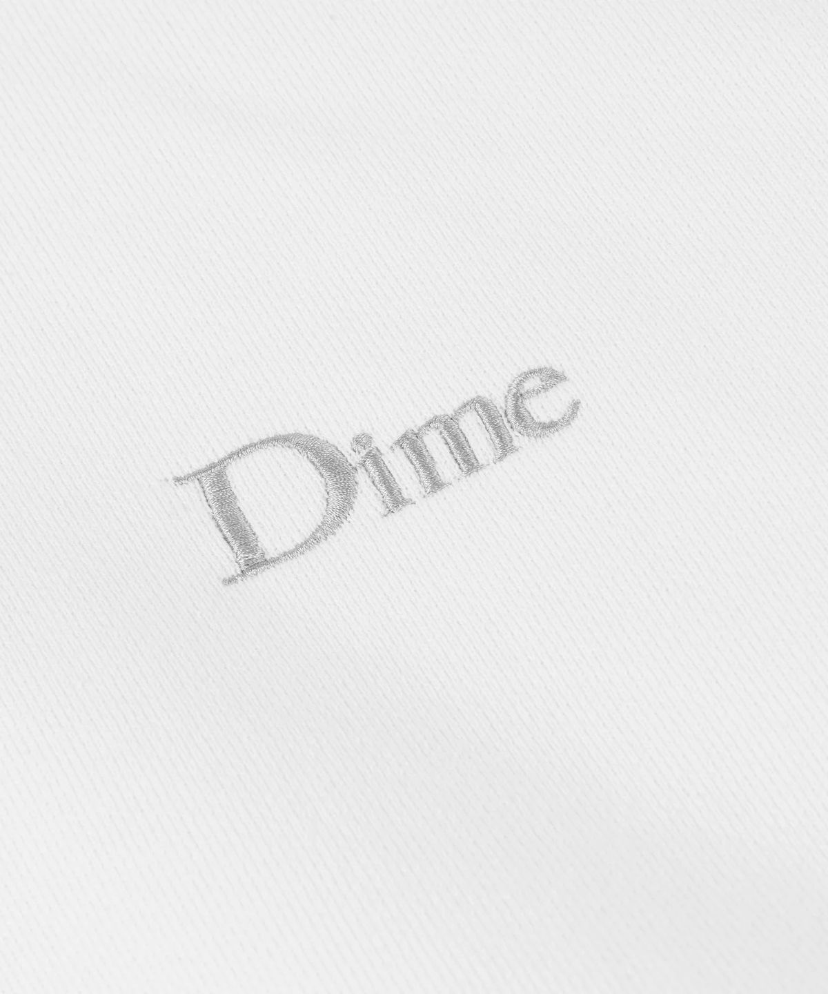다임(DIME) 클래식 스몰 로고 크루넥 롱슬리브 티셔츠 White