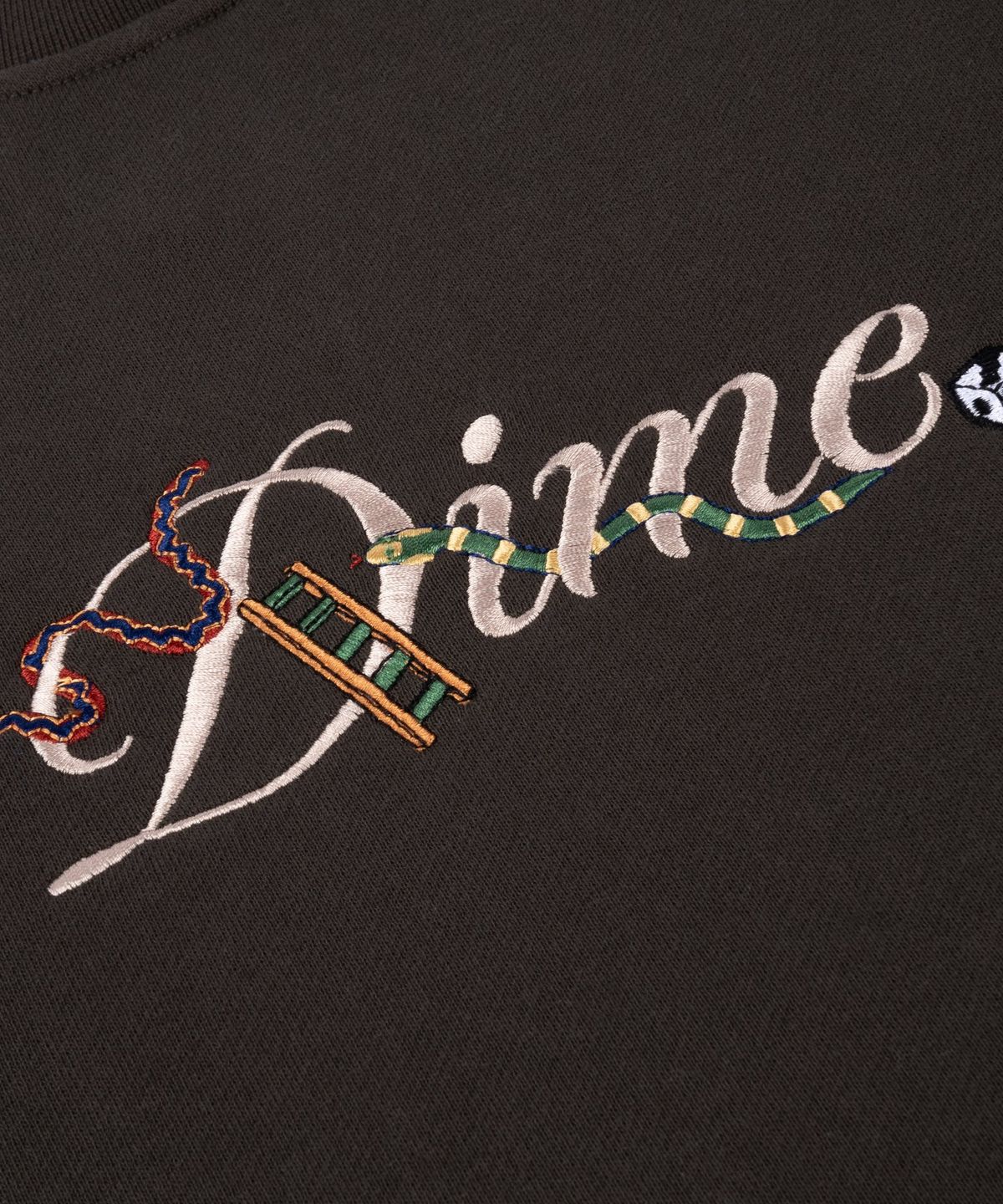 다임(DIME) 컬시브 스네이크 크루넥 롱슬리브 티셔츠 Vintage Black