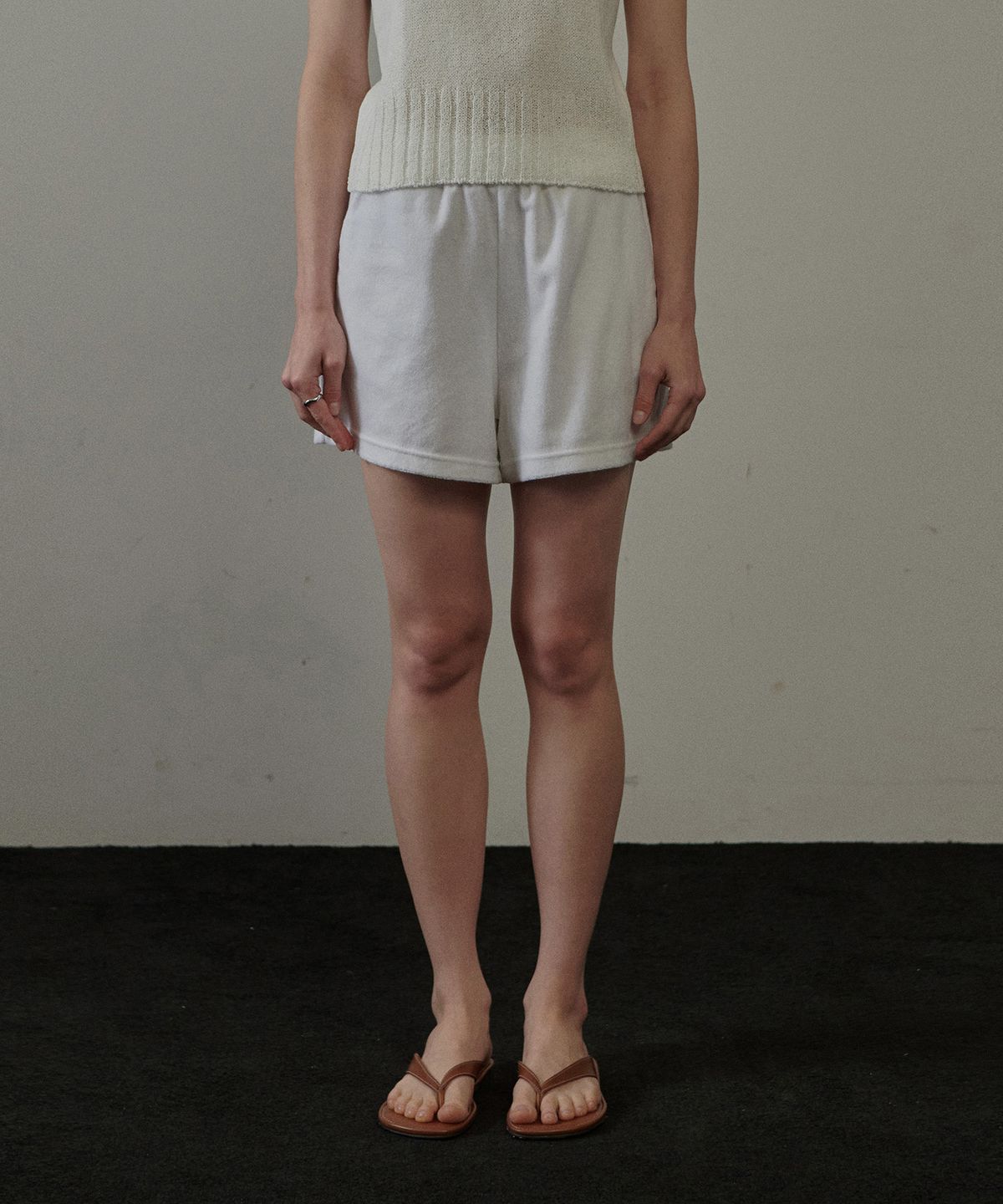 판도라핏(PANDORAFIT) Nina Logo Terry Shorts