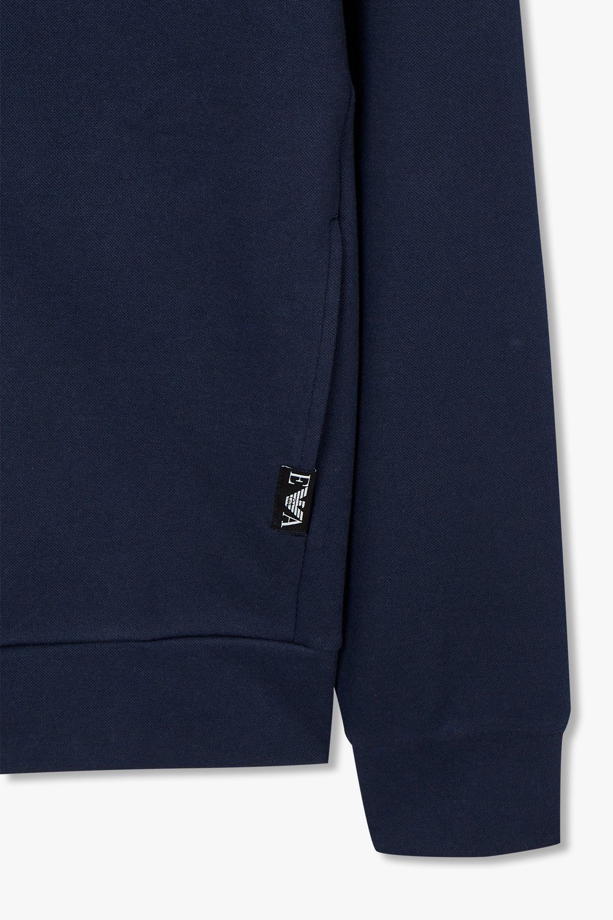 엠포리오 아르마니 언더웨어(EMPORIO ARMANI UNDERWEAR) 남성 로고 라벨 라운지 후드 집업 _마린_0814338008