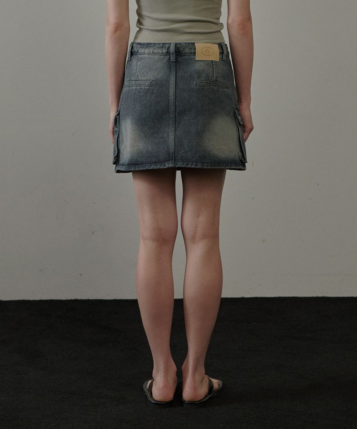 판도라핏(PANDORAFIT) Elga Cargo Denim Skirt