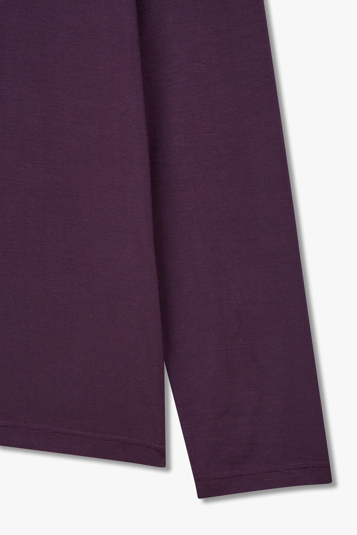 엠포리오 아르마니 언더웨어(EMPORIO ARMANI UNDERWEAR) 남성 이글 자수 롱 슬리브 라운지 티셔츠 _다크 퍼플_0814336002