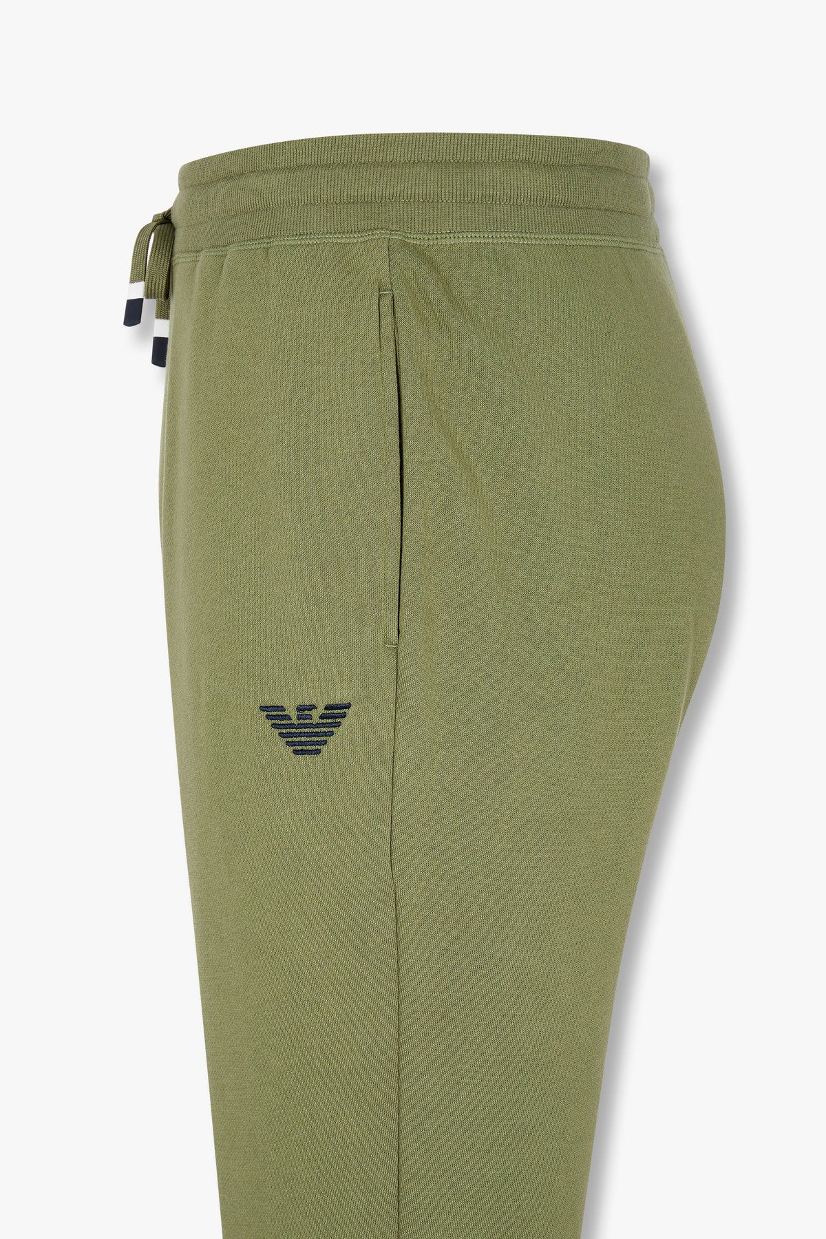 엠포리오 아르마니 언더웨어(EMPORIO ARMANI UNDERWEAR) 남성 이글 자수 스트링 라운지 조거 팬츠 _그린_0814332018
