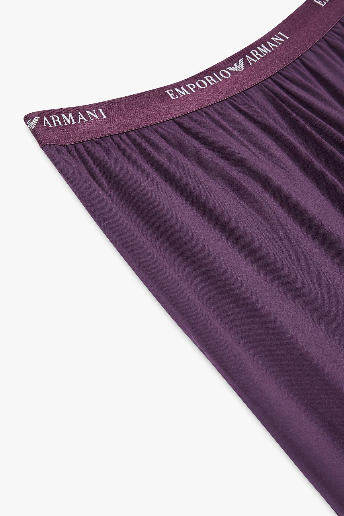 엠포리오 아르마니 언더웨어(EMPORIO ARMANI UNDERWEAR) 남성 로고 밴딩 레이온 라운지 팬츠 _다크 퍼플_0814332006
