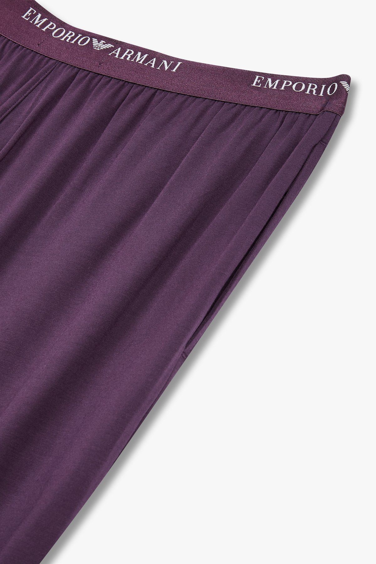 엠포리오 아르마니 언더웨어(EMPORIO ARMANI UNDERWEAR) 남성 로고 밴딩 레이온 라운지 팬츠 _다크 퍼플_0814332006