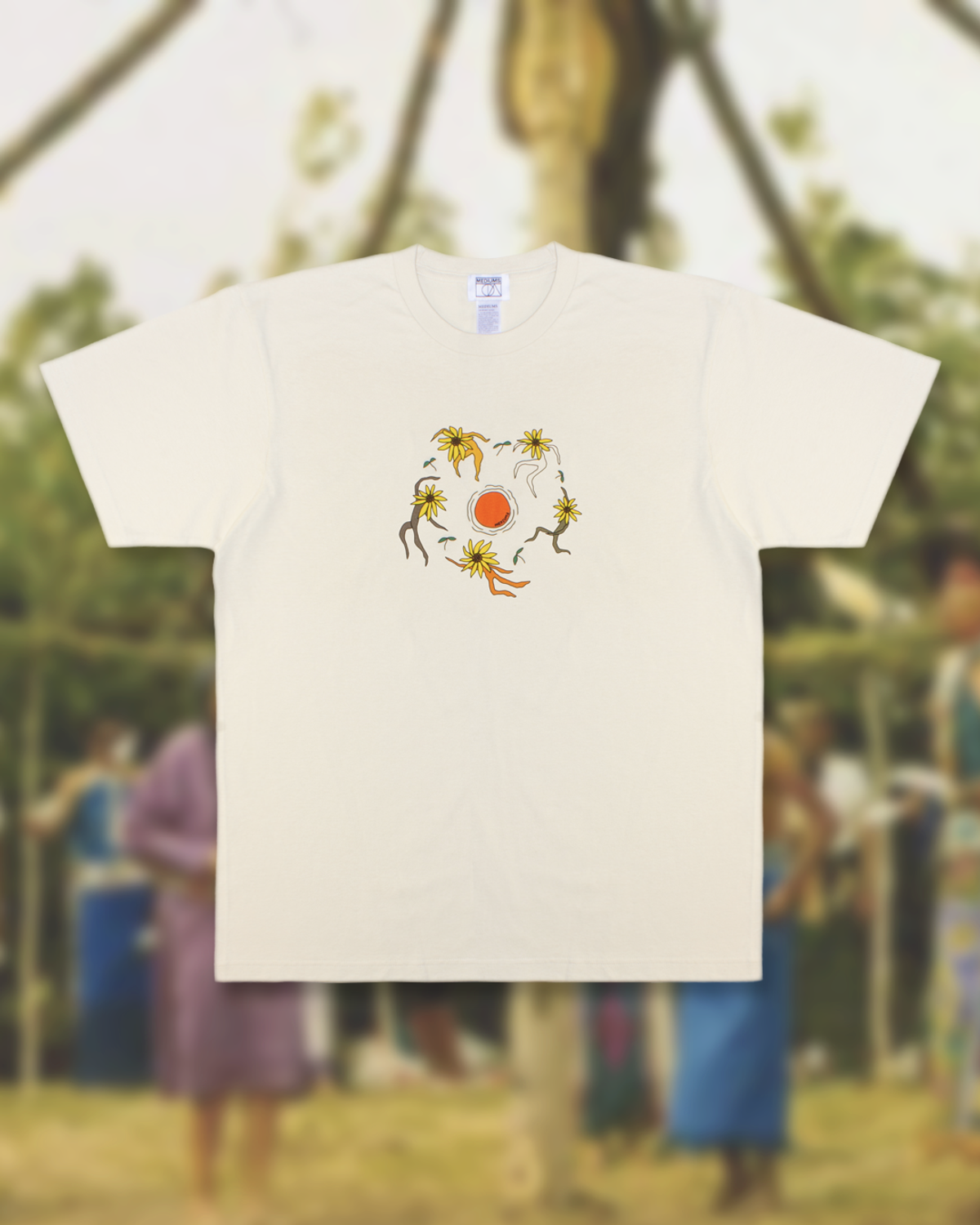 미디엄스(MEDIUMS) Sun Dance Tee - Beige (태양 춤 티셔츠)