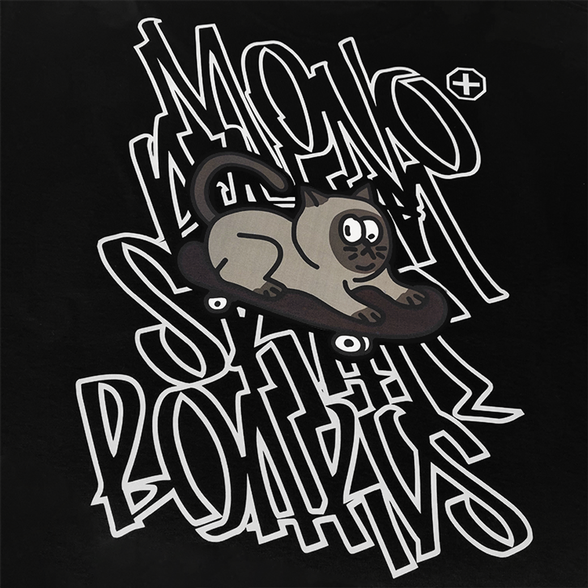 모노파틴(MONOPATIN) tms snow-E push off heavy weight t-shirt - bk