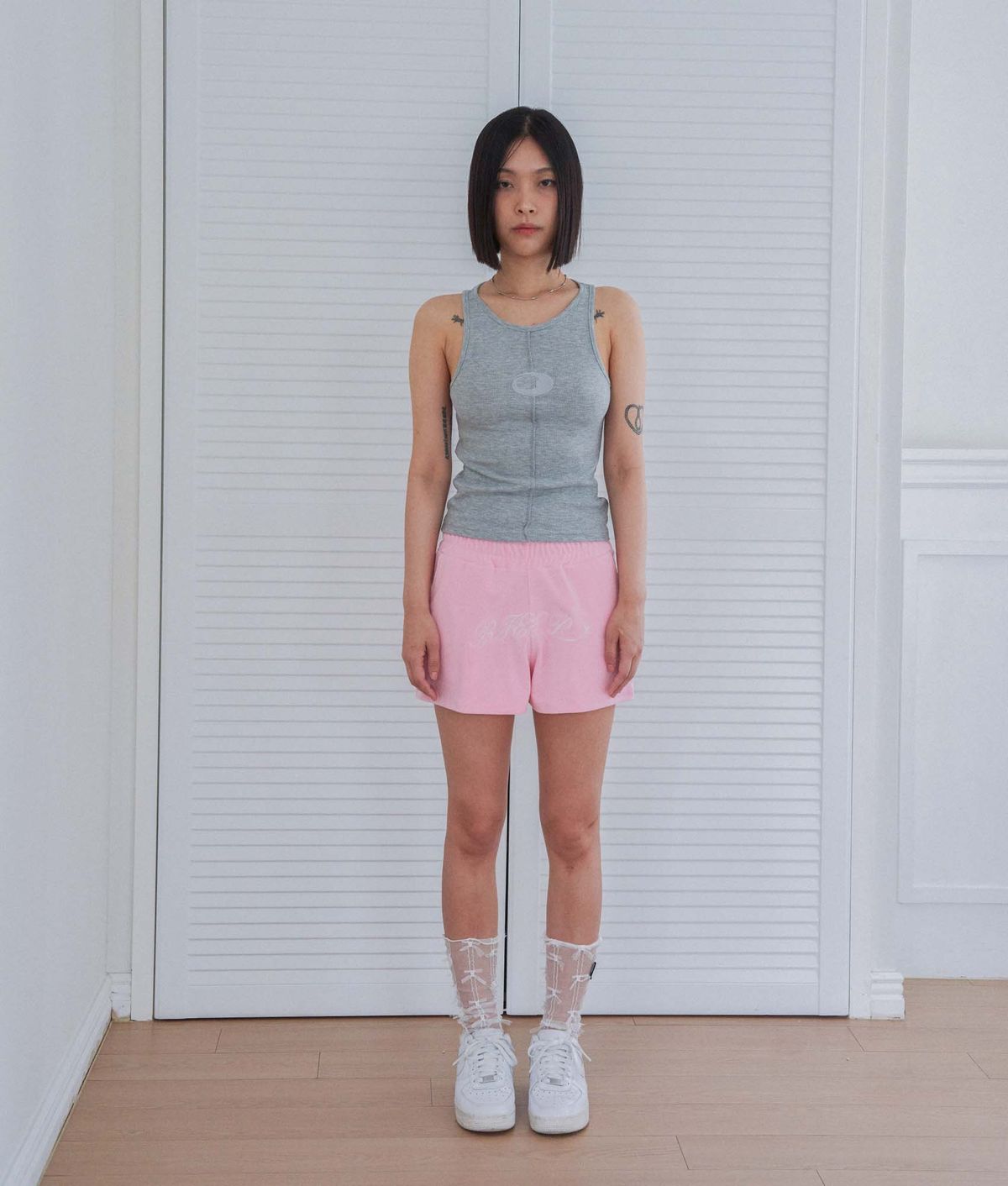 비피피(BFEEP) half logo sleeves_grey
