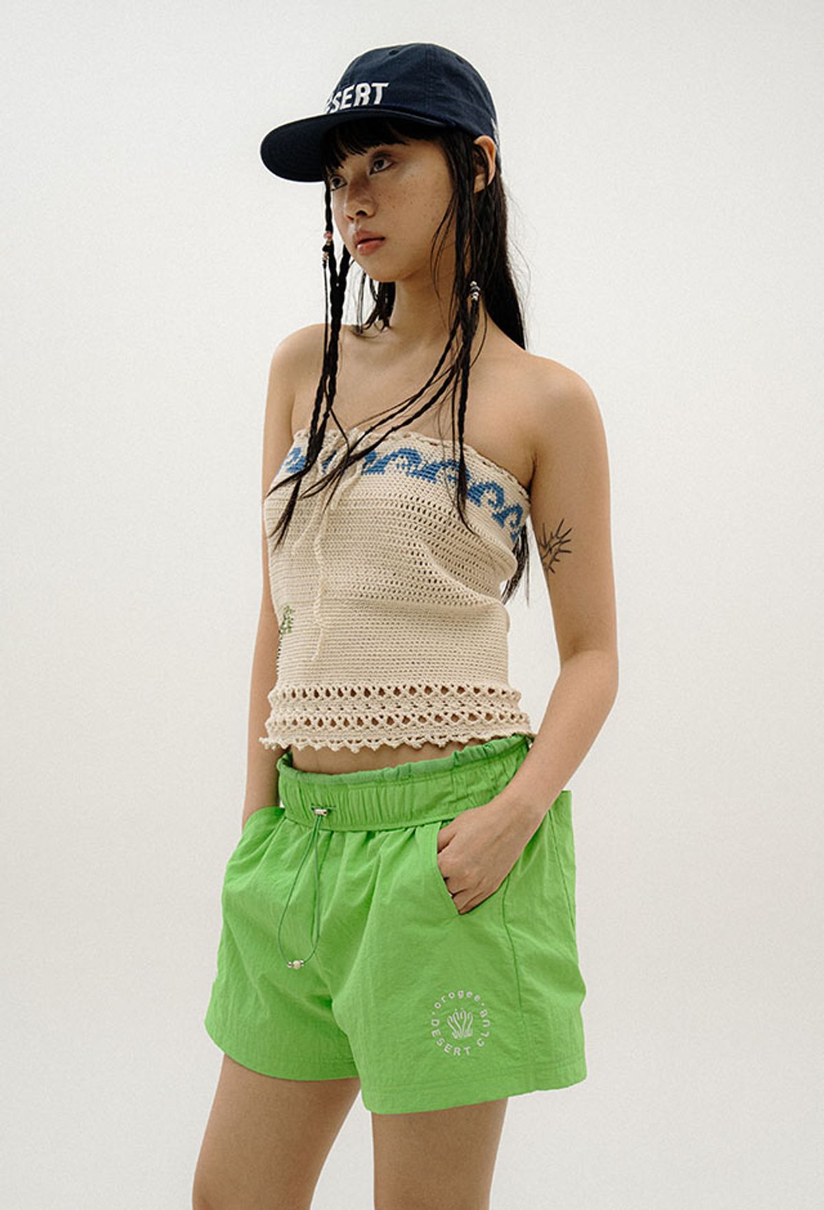오로지(OROGEE) PALM TREE WAVE TWO-WAY KNIT