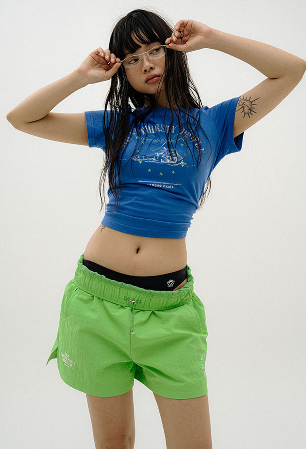 오로지(OROGEE) DESERT CLUB SWIM SHORTS_ISLAND GREEN