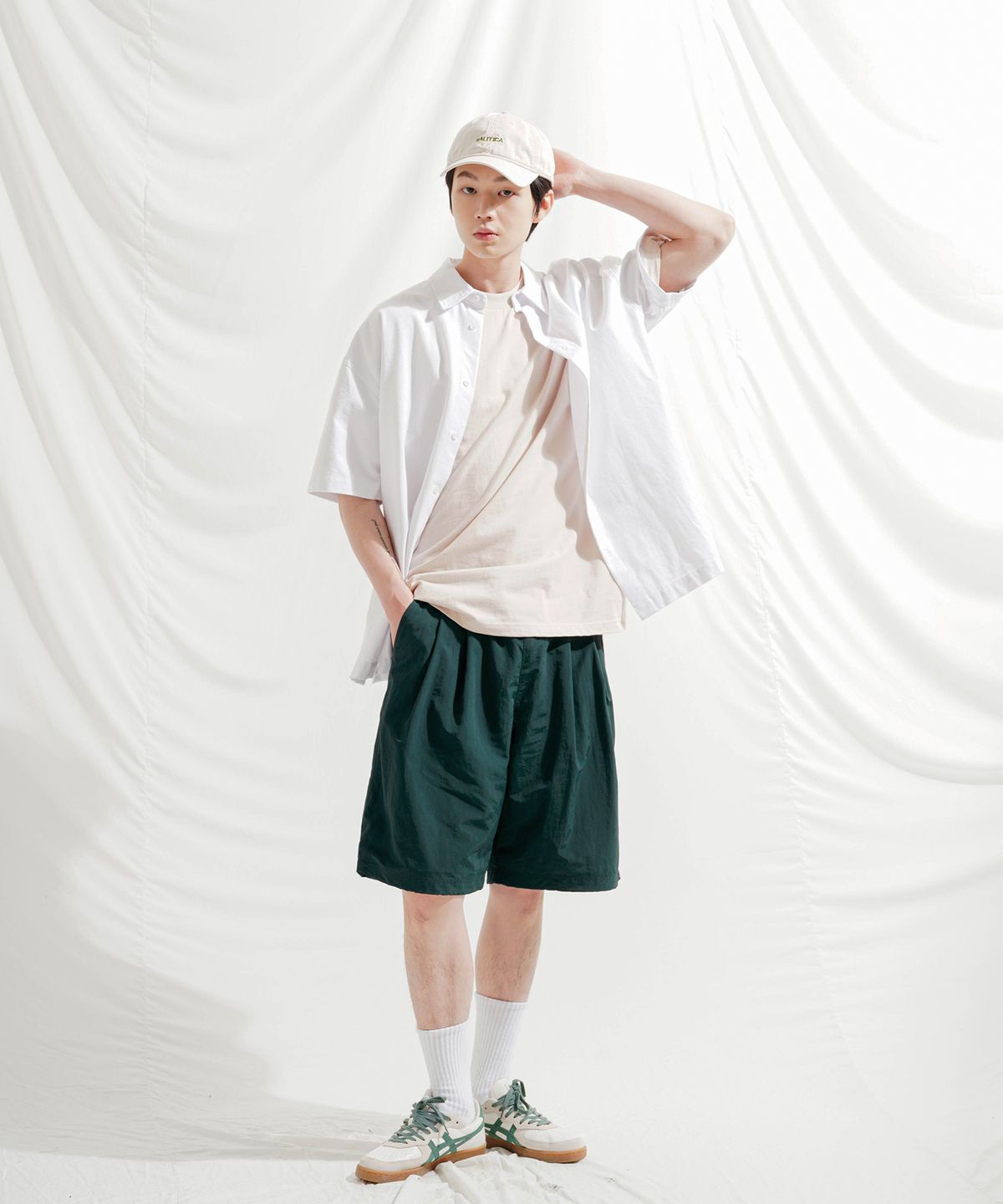 제멋(JEMUT) 이지썸머 나일론 하프팬츠 다크그린 OYSP2566