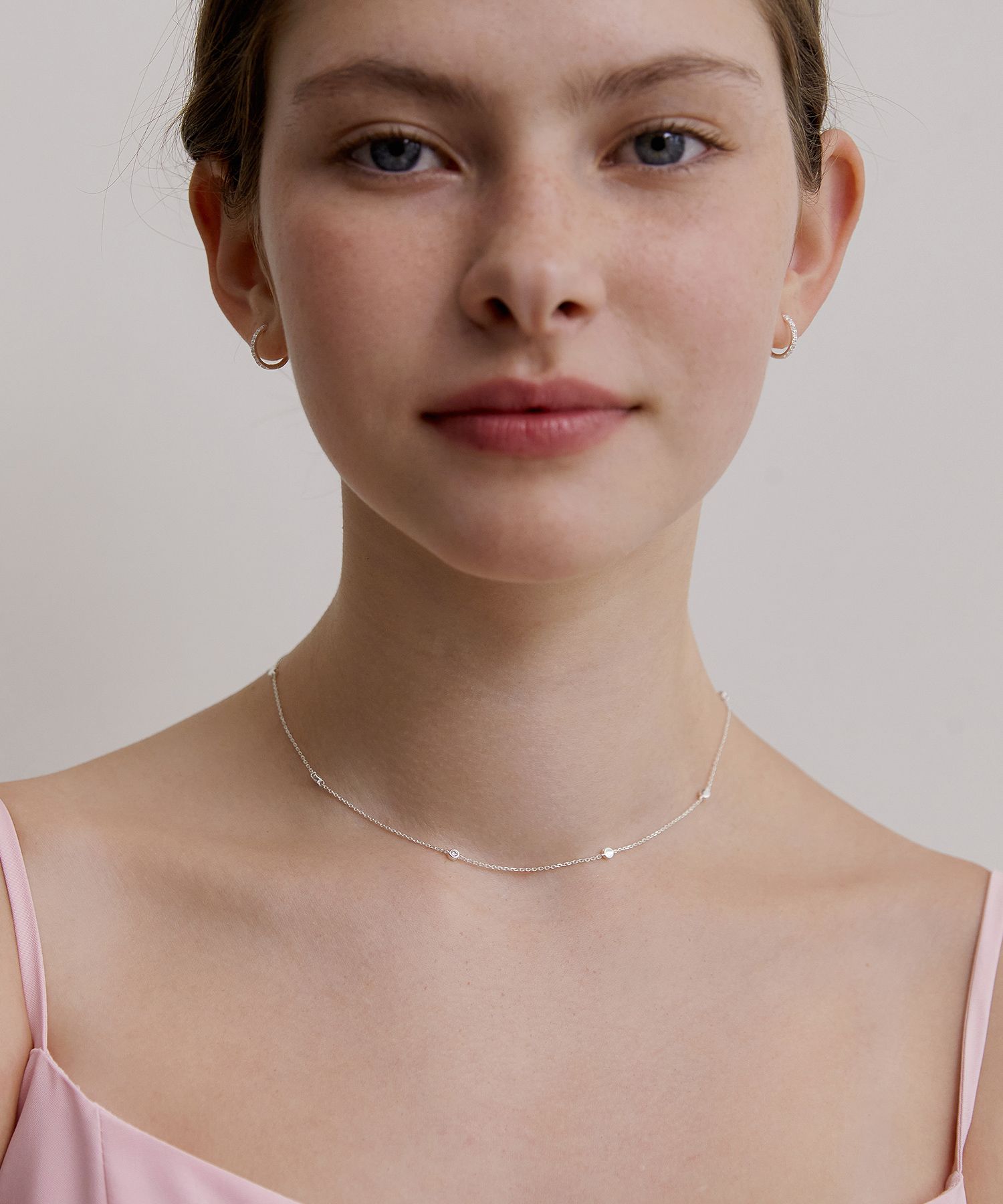 【TATIANA】(Silver925) Water Drop Bezel Chain Necklace MUSINSA | TATIANA (Silver 925) Water Drop Bezel Chain