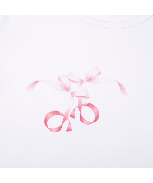 Tシャツ・カットソー KIRSH Ribbon Cherry Graphic Crop T-Shirt White MUSINSA | KIRSH Ribbon Cherry Graphic Crop T-Shirt [White]