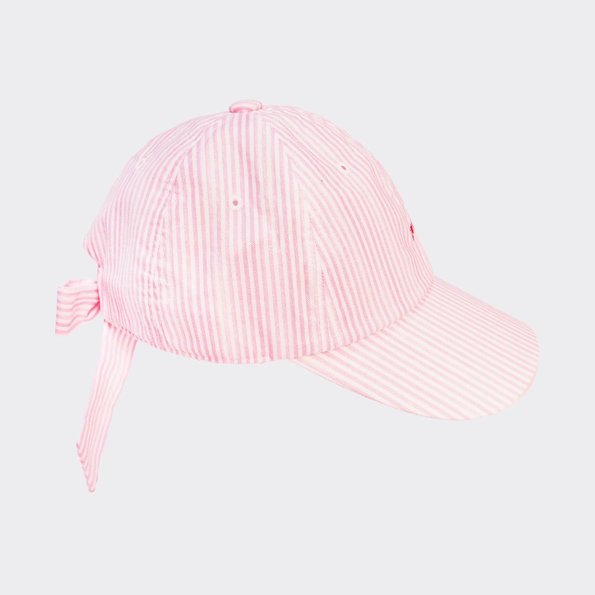 에이오엑스(AOX) aox stripe ribbon ball cap pink