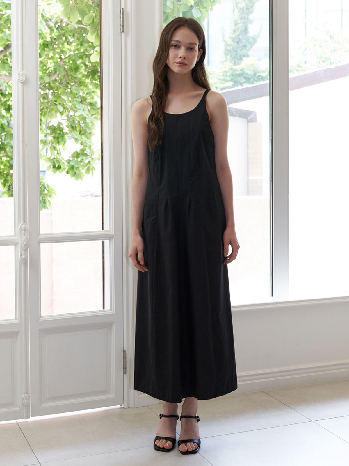 카인더베이비(KINDABABY) semi halter long dress - black