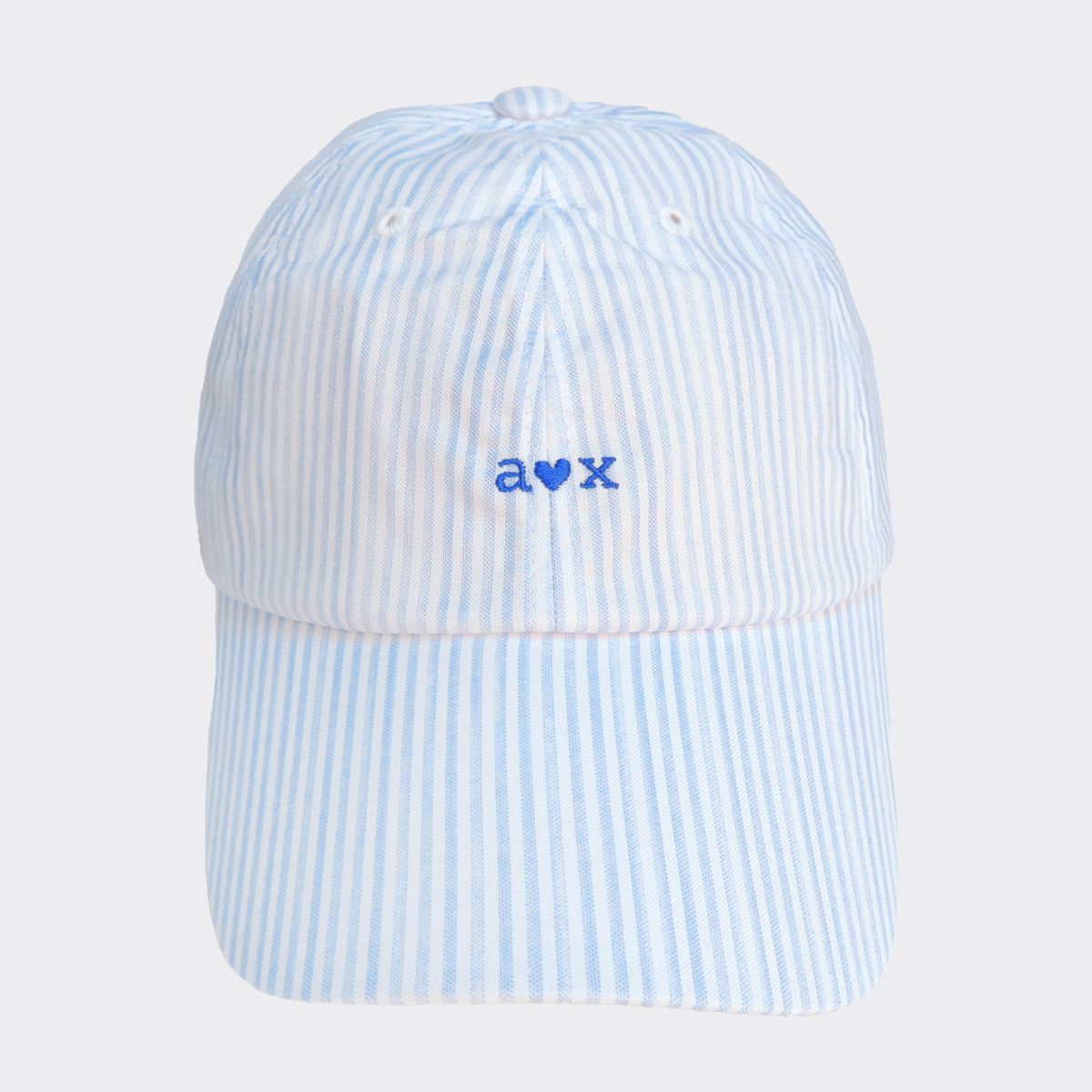 에이오엑스(AOX) aox stripe ribbon ball cap blue