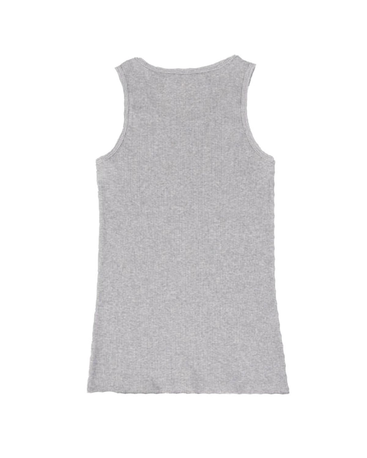 더뮤지엄비지터(THEMUSEUMVISITOR) HEART PRINTED SLEEVELESS (GREY)
