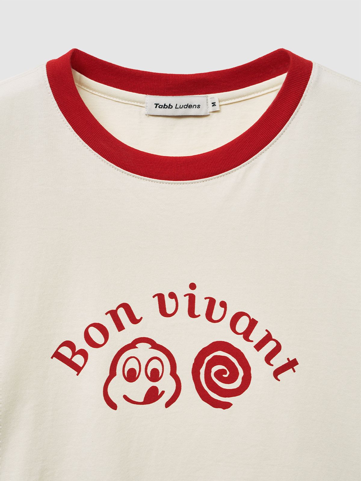 탭루덴스(TABBLUDENS) WM_Bon Vivant Linger Tee_Cream / Red