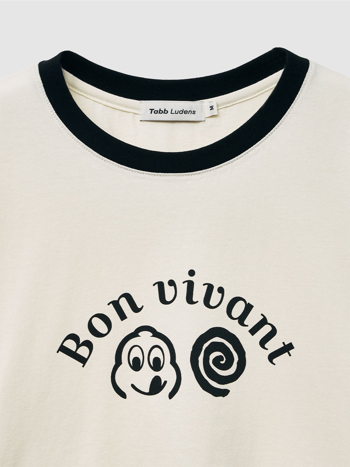 탭루덴스(TABBLUDENS) WM_Bon Vivant Linger Tee_Cream / Black