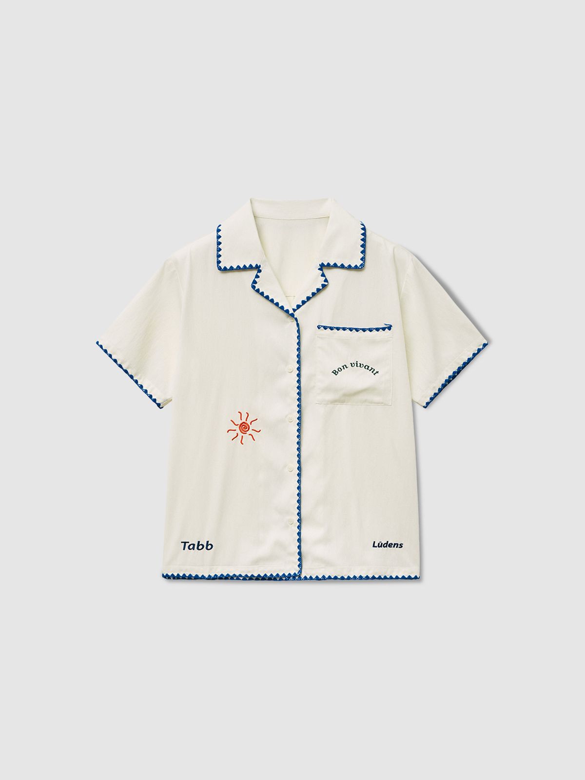 탭루덴스(TABBLUDENS) Ludens Open Collar Shirt_Ivory