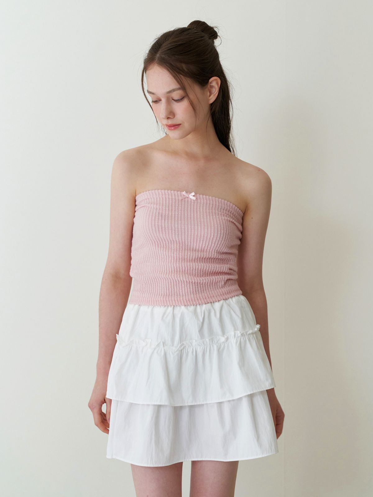 카인더베이비(KINDABABY) baby ribbon tube top - baby pink
