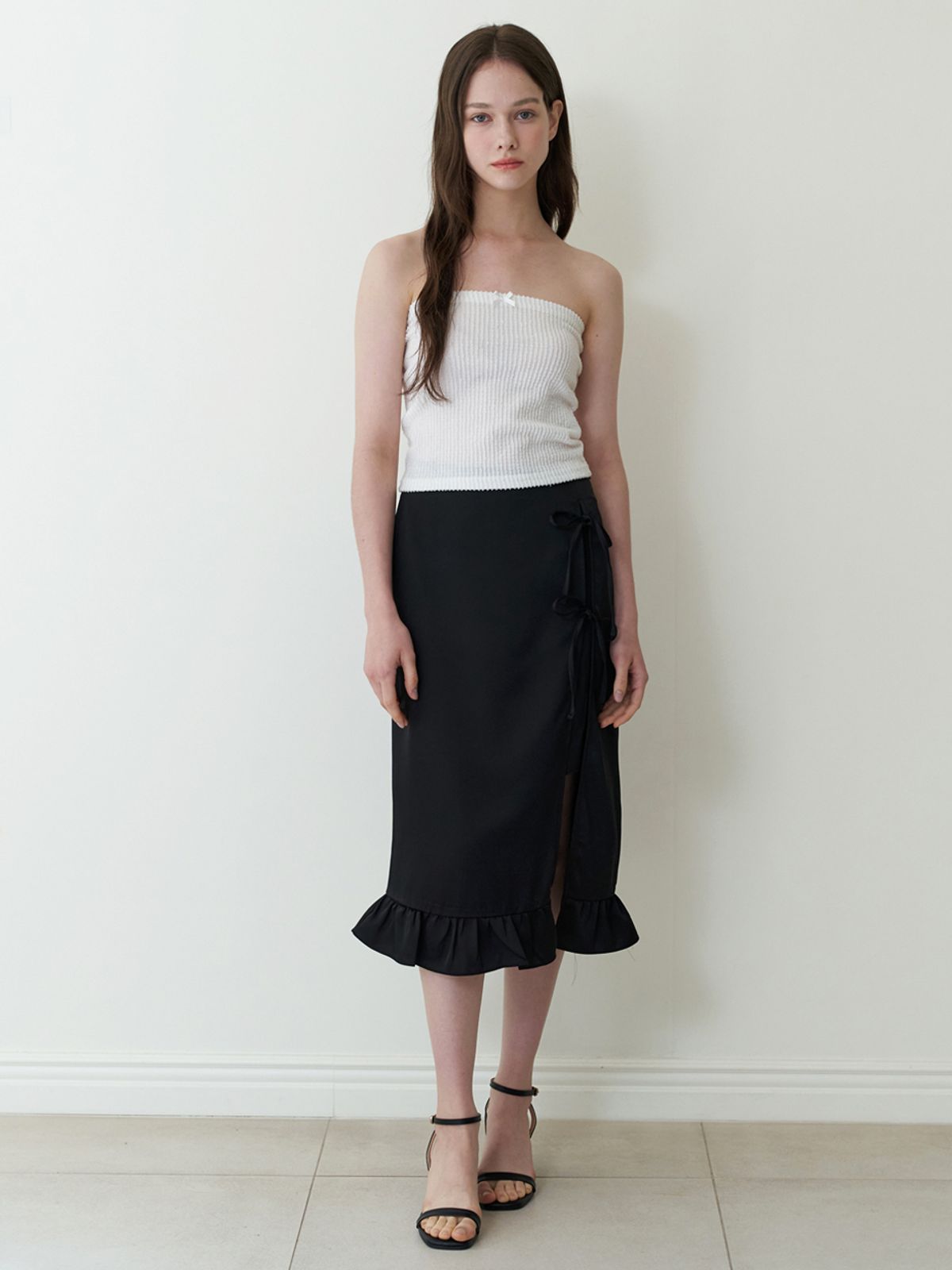 카인더베이비(KINDABABY) baby ribbon tube top - white