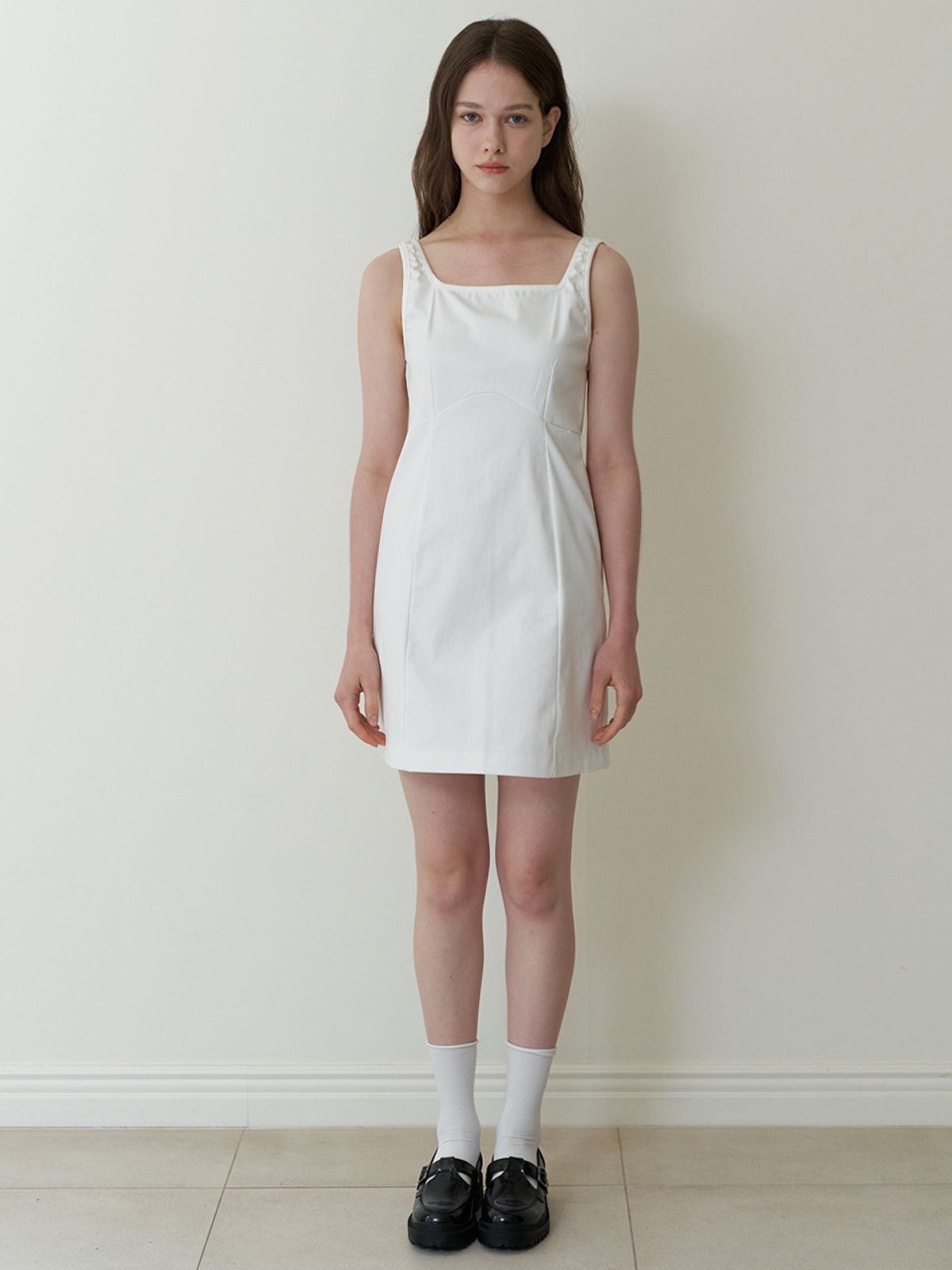 카인더베이비(KINDABABY) basic tension mini dress - off white