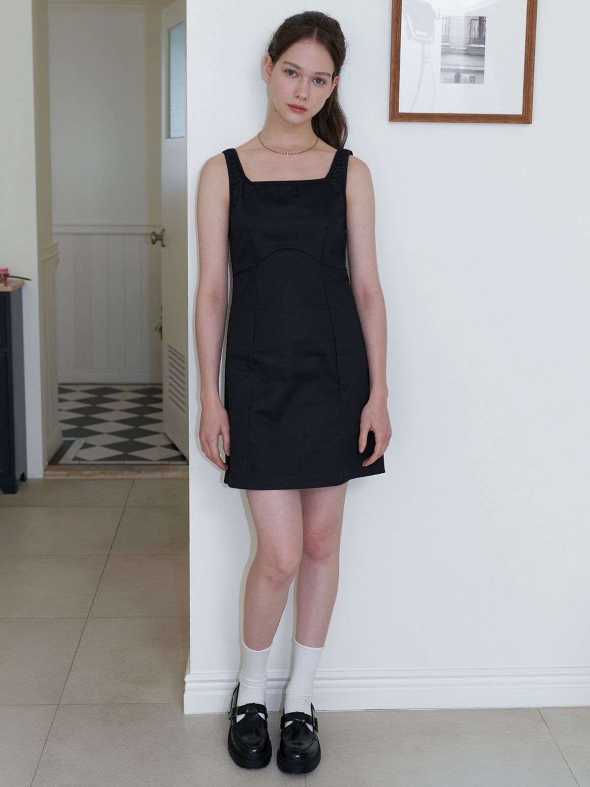 카인더베이비(KINDABABY) basic tension mini dress - black
