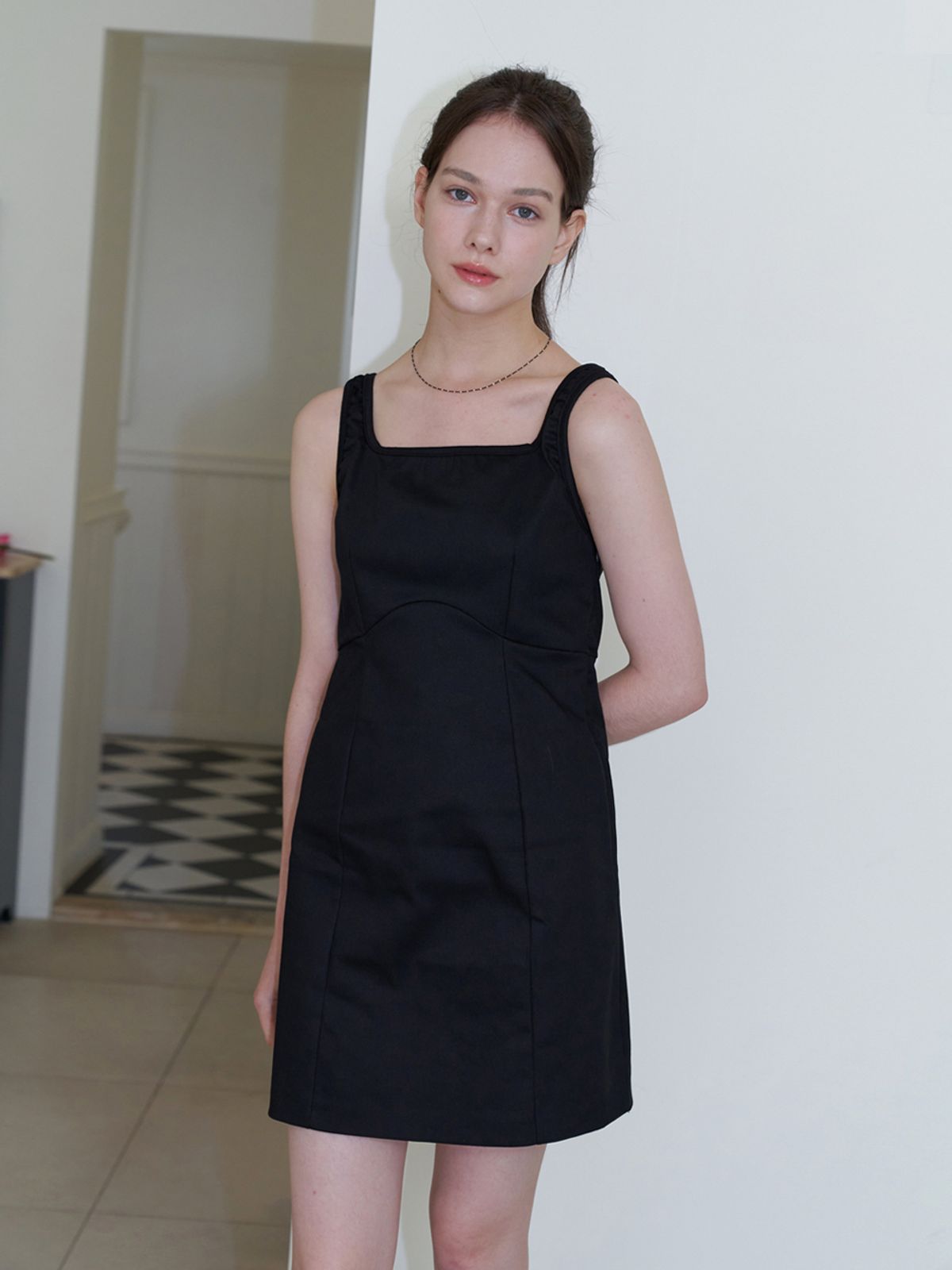 카인더베이비(KINDABABY) basic tension mini dress - black
