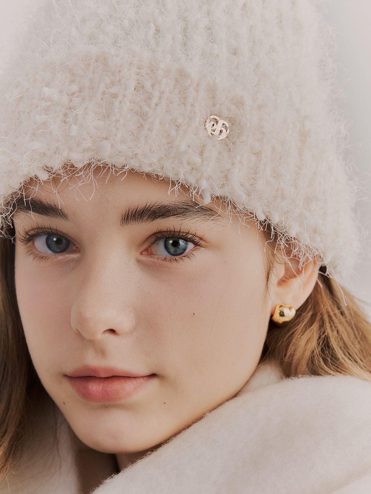 앵브록스(ENGBROX) snowflake beanie_white