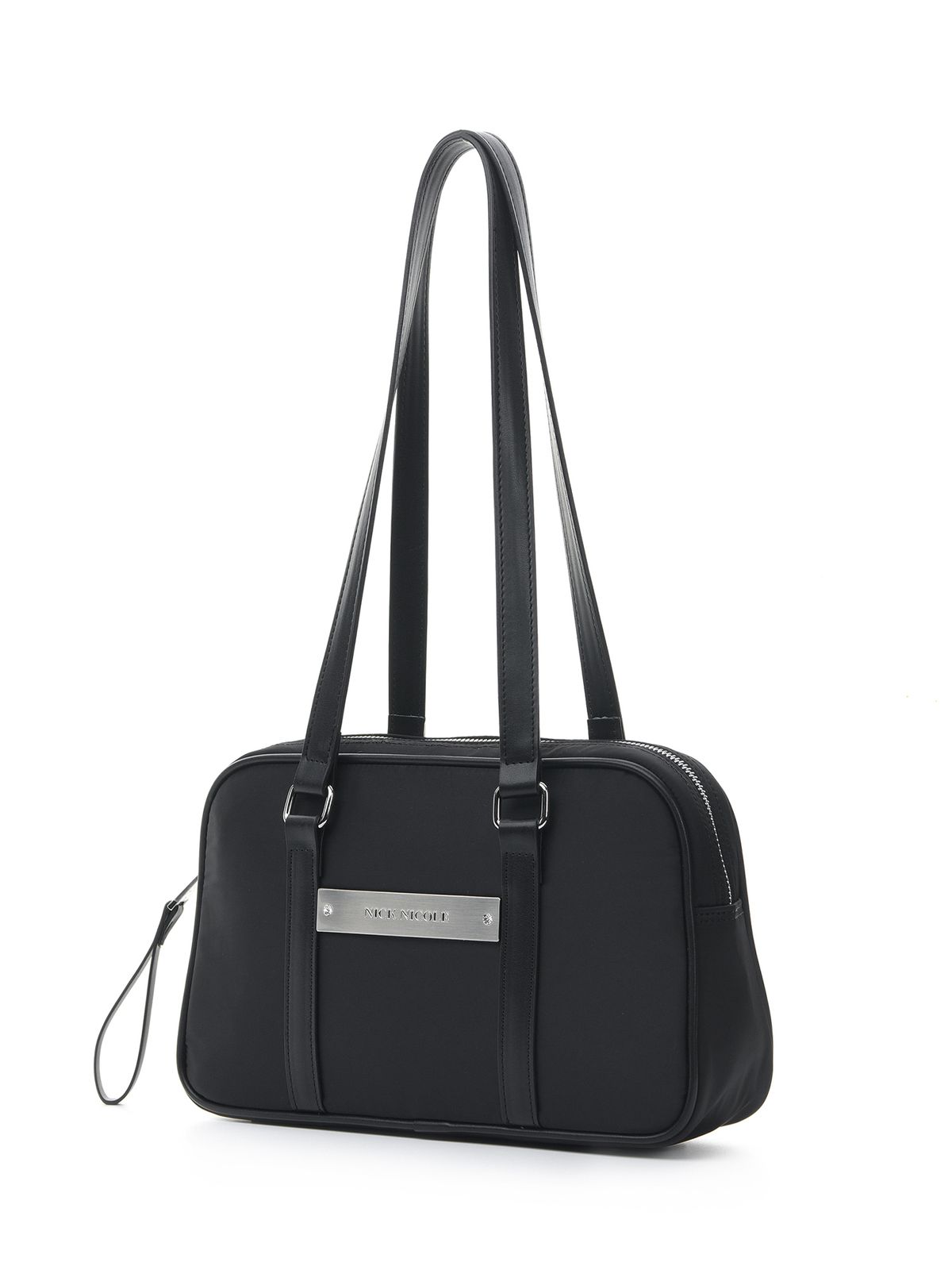 닉앤니콜(NICK&NICOLE) CRYSTAL NYLON MINI BOSTON BAG_BLACK